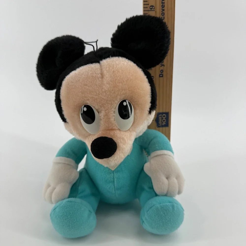 Vintage 1984 Disney Babies Mickey Mouse Plush Playskool Teal Blue Pajamas 70280